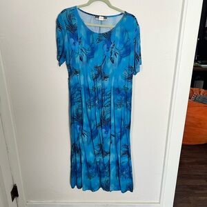 Notations Blue Floral Maxi Dress